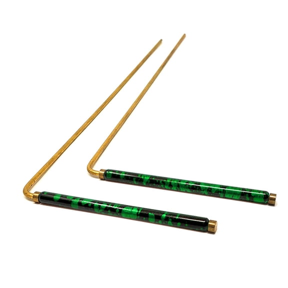 MyDeal Solid Copper and Brass Dowsing Rods with Smooth Movement for Tracing Spritual Energy Chi, Ghost Hunting, Water Divining, Finding Gold, Locating Lost Items or Answering Questions!