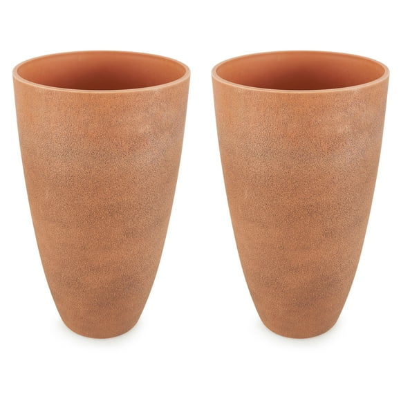 Algreen 43729 Acerra Pot de Jardinière en Composite Recyclé Résistant aux Intempéries (Lot de 2)