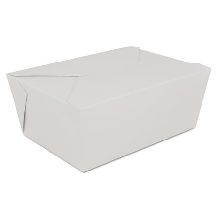 SCT ChampPak Retro Carryout Boxes, Paperboard, 7-3/4 x 5-1/2 x 3-1/2, White