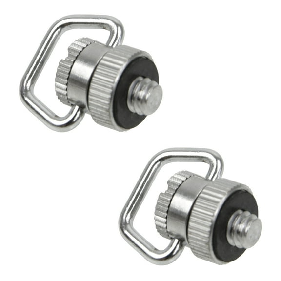 Foto&Tech 2 PCS Stainless Steel 1/4" Camera Mount D-Ring Neck Strap Wrist Strap Holder QR Shoulder Strap Sling Adapter Compatible with Canon Nikon Sony Fuji Sigma Olympus Panasonic DSLR SLR&Camcorder