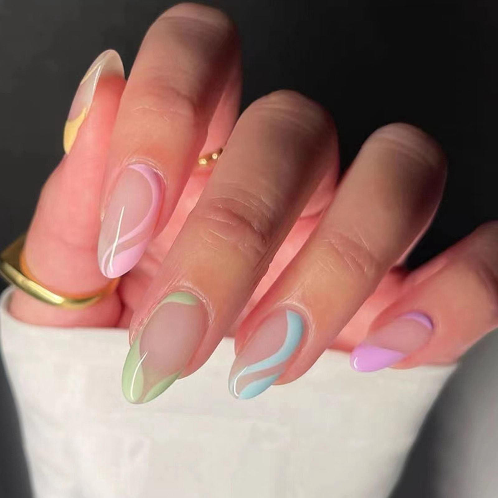 Long Nail Tips Coffin Nail on Medium Static Nails on Nails Long Coffin Flake Acrylic Nails Coffin Nails Tips Coffin Design Acrylic Nails Glue on Tip Nails Nail Tape for on Nails