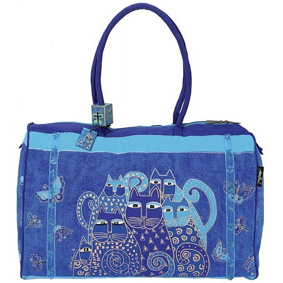 Travel Bag 21"X9"X14"-Indigo Cats
