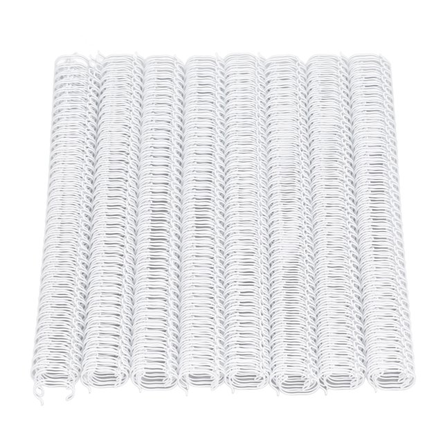 100PCS Double Loop Wire Binding Spines 9 / 16 Inch 34 Loop 3:1 Pitch 120 Sheet Capacity A4 Spiral Binding Coil
