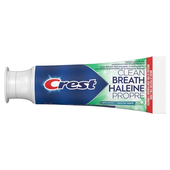 Dentifrice Crest Haleine propre Menthe verte - neutralise la mauvaise haleine, protège contre les bactéries, combat la carie, rafraîchit l’haleine, blanchit en douceur