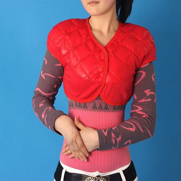 Chaqueta corta de plumón Yinane Cálido de hombro XL rojo