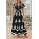 thumbnail image 3 of Vestido largo PRETTYGARDEN para mujer, verano 2025, con cuello en V, estampado floral, 3 of 9