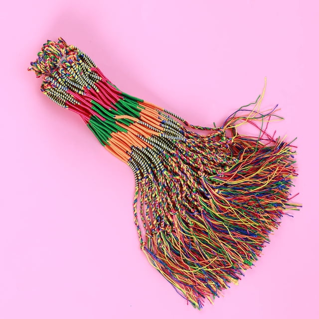 ADDHAT 100Ud Trenzadas Para Mujer Multi Color Hechas Para Y Regalos Festivos