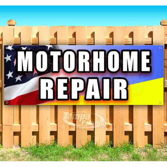 Motorhome Repair 13 oz Vinyl Banner With Metal Grommets