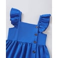 thumbnail image 5 of 3T Baby Girls Dress 4T Girls 2 Pack Sleeveless Dress Butterfly Print Toddler Girls Solid Color Dress Blue, 5 of 9