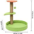 thumbnail image 5 of Cat Scratching Post - Cat Tree with Shelf and Bed Wood Kitten Scratcher Post with Sisal Rope - Shelf and Wood Kitten Scratcher Post for Indoor Cats Small Cats, 5 of 5
