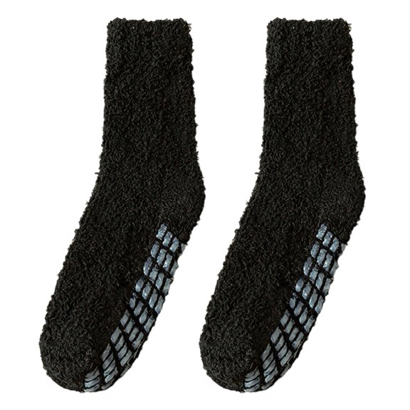 Pnellth 1 Pair Women Socks Non-Slip Fuzzy Cozy Socks Super Soft Non-Fading Cold Protection Winter Warm Fluffy Sleep Socks for Women
