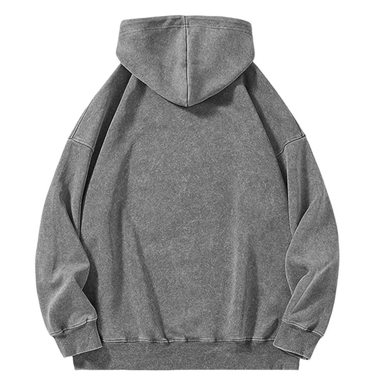 Zimjoy Quarter Zip Hoodie Men Casual Long Sleeve Quarter Zip