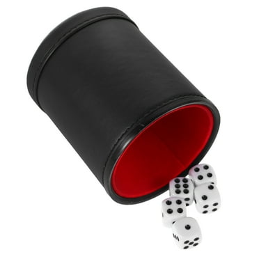 FRCOLOR Pu Leather Dice Shaker Cup With Felt Lining Quiet Shaking Dice Cup Dice Set For Dice Board Games And Party Games Accessories