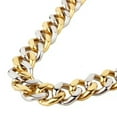 thumbnail image 3 of EOEMY 12/15mm Heavy Polished Women Men Chain Curb Stainless Steel Necklace Or Bracelet-Silver Gold-12mm-36Inch Or 91Cm, 3 of 8