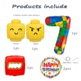 thumbnail image 6 of Cymylar 7th Birthday Block Balloon Set, 32-inch Multicolor Birthday Party Baby Shower Decoration (6Pcs), 6 of 7