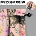 thumbnail image 5 of Dog Print Kitchen Curtains 36 Inch Short - 3 Panel Set, Cute Puppy & Floral Design, Rod Pocket Pet Lover Curtains 100% Polyester, Paw & Bone Pattern for Kitchen, Living Room, Bedroom, Easy Wash, 5 of 6