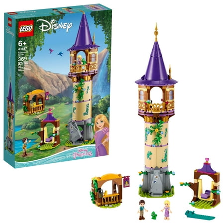 LEGO Disney Princess Rapunzel’s Tower 43187, Castle Building Toy Kit and Playset with 2 Mini-Dolls from Tangled Movie, Gift Idea for Kids, Girls and Boys