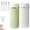 White+Green-2PCS, variant on Travel Bottles for Toiletries, 4 in 1 Portable Container Set, Transparent with Scale and Label, for Shampoo, Lotion, Conditioner, Cream