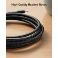 thumbnail image 4 of Anker Powerline+ II Braided Nylon Lightning Charging Cable w/Pouch (10ft), MFi Certified,Black, 4 of 6