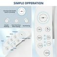 thumbnail image 6 of Smart Bidet Toilet Seat with Heated Seat, Electronic Bidet Seat with One-Key Knob/Side Panel/Warm Water/Air Dryer/Nightlight, 6 of 8