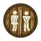 thumbnail image 1 of Letrero de madera para baño, unisex, estilo vintage resistente, fácil de instalar. Letrero de pared para inodoro. Letrero de madera para el baño, idea, 1 of 9