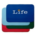thumbnail image 2 of Goals, Gourds, and Gatherings Life + Ball Red Word Print Bath Mat, 2 of 5