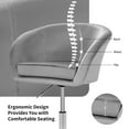 thumbnail image 5 of Gymax Set of 2 Modern Velvet Chair Height Adjustable Bar Stool Swivel Grey, 5 of 10
