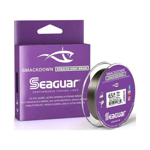 Seaguar Smackdown Braid 65 lb Stealth Gray 150 yd