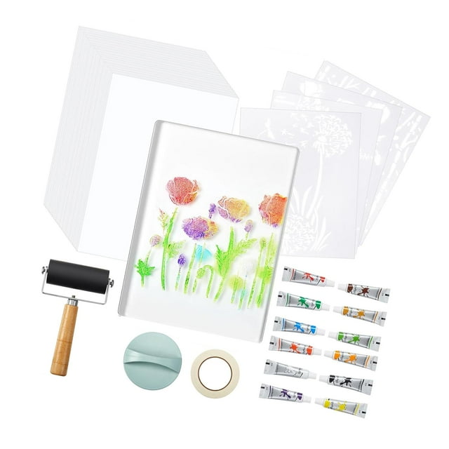 KLKCMS Complete Gel Printing Plate Kit Multipurpose for Greeting Cards Professional Style B