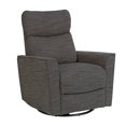 thumbnail image 3 of Second Story Home Soho Upholstered Swivel Glider- Dark Gray, 3 of 5