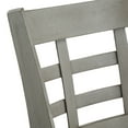 thumbnail image 6 of Weston Home Shapel Window Back 29"H Swivel Bar Stool, Antique Grey Finish, Beige Linen, 6 of 7