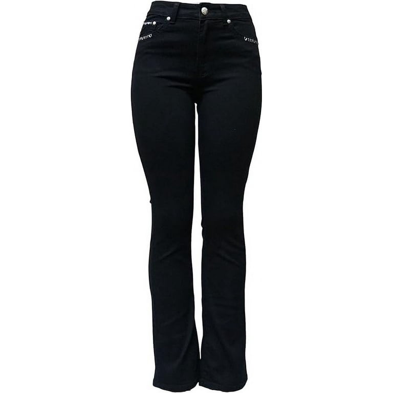 Jack David H&Y Rhinestone Studded Denim Bootcut Flap Pocket Jack David H&Y Rhinestone Studded Denim Bootcut Flap Pocket
