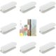 thumbnail image 1 of 8 piezas manija adhesiva puerta corredera ventana puerta de vidrio accesorios creativos manijas de gabinete autoadhesivas para el hogar (blanco), 1 of 5