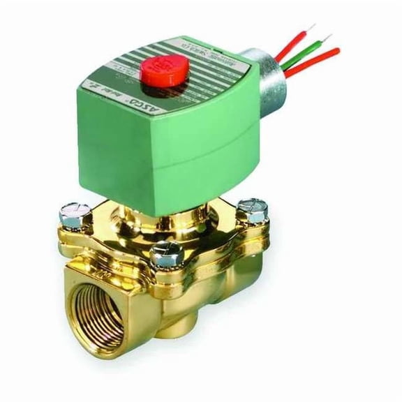 Redhat Solenoid Valve,Brass,NC,Air,Inert Gas 8030G043