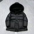 thumbnail image 5 of Favoffer Girls' Winter Coat Insulated Long Quilted Puffer Jacket Warm Button-Down Hooded Parka Snow Coats Outerwear 2-14Y, 5 of 6