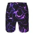 thumbnail image 3 of Sikiie Galaxy Lightning Print Men's Beach Shorts, High Elastic Quick-drying Shorts - with Drawstring and Slip Pockets, Suitable for Beach, Sports, Vacation-Large, 3 of 6