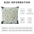 thumbnail image 5 of PHYHOO  Flower Decorative Throw Pillow Covers Floral Pillow Shams Soft Velvet Pillowcases Home Sofa Car Bed Room Decor  Cream White, 5 of 5