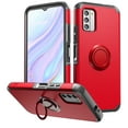 thumbnail image 2 of For Nokia C300 Kickstand Hybrid with 360° Rotate Ring Stand Magnetic Hard PC TPU Shockproof + Screen Protectror Cover ,Xpm Phone Case [ Red ], 2 of 11