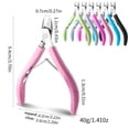 thumbnail image 3 of CNKOO Manicure Cuticle Remover With Full Jaw Rubber Handle Nails Care Cutter Precise Trimming for Salon and Home Use, 3 of 8