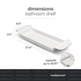 thumbnail image 5 of Bandeja de baño Madesmart expandible para bañeras de plástico, color blanco, 5 of 5