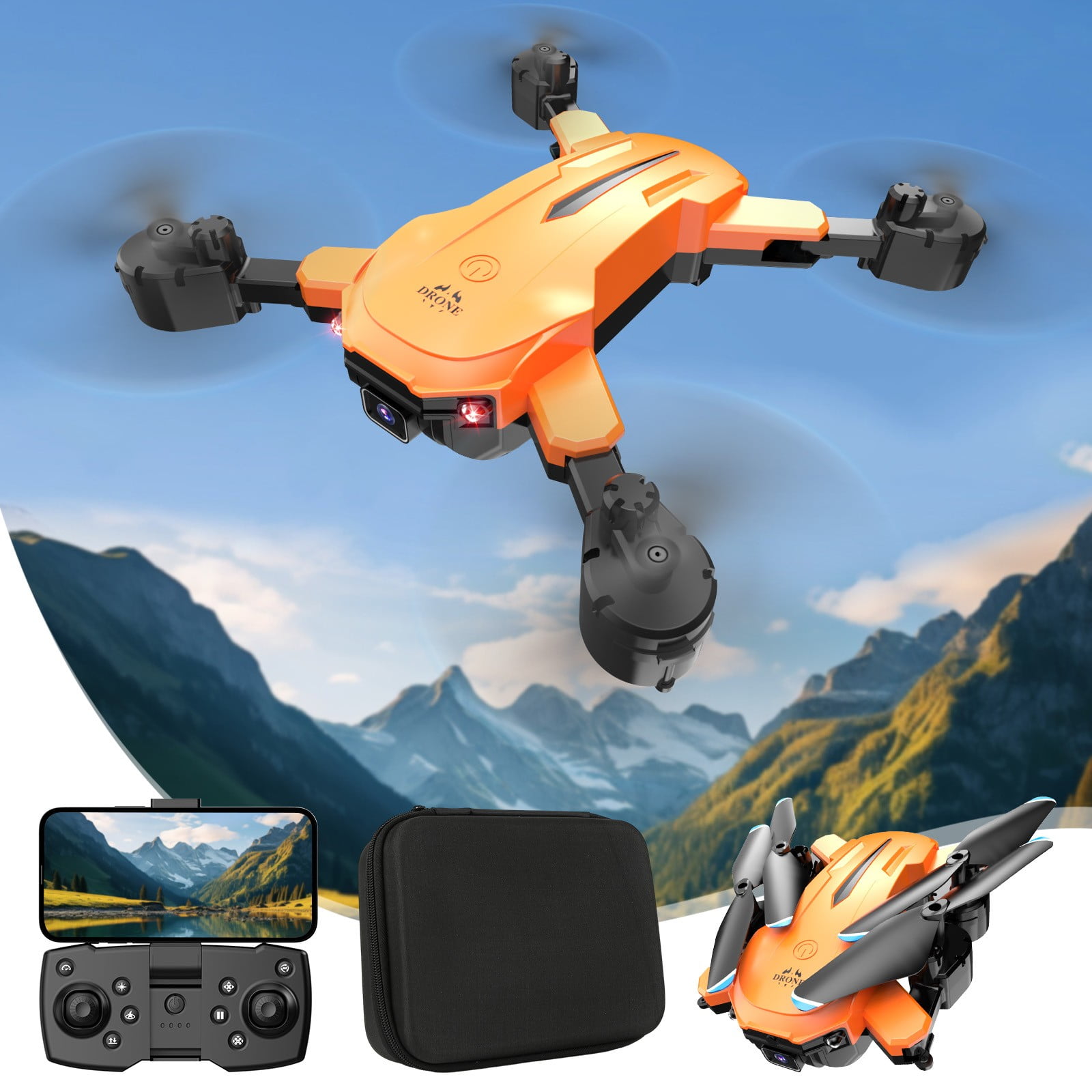 Drone Avec Caméra 6K HD FPV - Pliable, Brushless, 132g, Vol 18 Min - WiFi, Portée 100m - Neuf Prêt à Voler