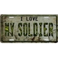 thumbnail image 2 of J'aime Mon Soldat Plaque d'Immatriculation en Métal, 2 of 2