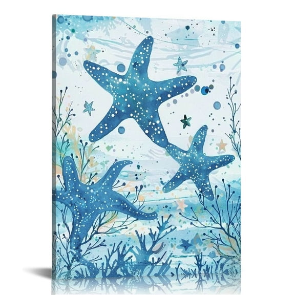 EastSmooth Vintage Ocean Beach Summer Starfish Canvas Wall Art Prints Decor for Coastal House Home Bedroom Living Room Bathroom Office,Marine Life Themed Art Decor,Starfish Lover Gifts…