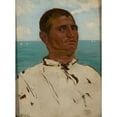 thumbnail image 2 of Jozef Chelmonski 14x18 Gold Ornate Wood Frame and Double Matted Museum Art Print Titled - Man Against the Sea - Sudanese, 2 of 4