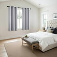 thumbnail image 5 of Blackout Curtains for Bedroom Living Room 63 Inches Long 2 Panels, Thermal Insulated Room Darkening Drapes Solid Grommet Noise Reduction Light Blocking Window Curtains 40x63 Inch Greyish White, 5 of 5