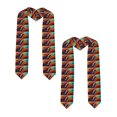 thumbnail image 2 of Logiee Abstract Fabric Color Waves Print Unisex Adult Graduation Stole Shawl 72" Long for Academic Commencements Shawl-Sharp Corner, 2 of 7