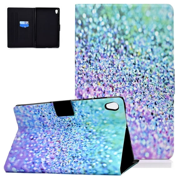 Allytech Case Comaptible with Lenovo Tab M10 HD 2nd Gen TB-X306X / Smart Tab M10 HD 2nd Gen TB-X306F, PU Slim Shell Shockproof Back Multi Angle Stand Cover Case with Auto Wake/Sleep, Sand