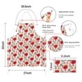 thumbnail image 7 of White Chicken Red Chicken Pattern Apron-Garden Aprons for Women with Pockets-Cotton Linen Waterproof Kitchen Cooking Gardening Aprons Adjustable for Kitchen,Cooking,BBQ and Salon 33x27 Inch, 7 of 7