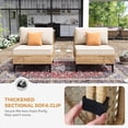 thumbnail image 5 of Omniberg 7-Piece Wicker Patio Furniture Set, Outdoor Conversation Sectional Sofa Set with Water-Resistant Cushions and Coffee Table for Porch Backyard Deck, 5 of 10