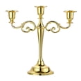 thumbnail image 2 of Candlestick, 3 Arms, Candlestick, Candlestick, Candlestick, Table Decoration , Golden, 26.5x26cm, 2 of 6
